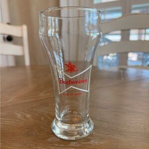 Budweiser Red and Clear Glass
